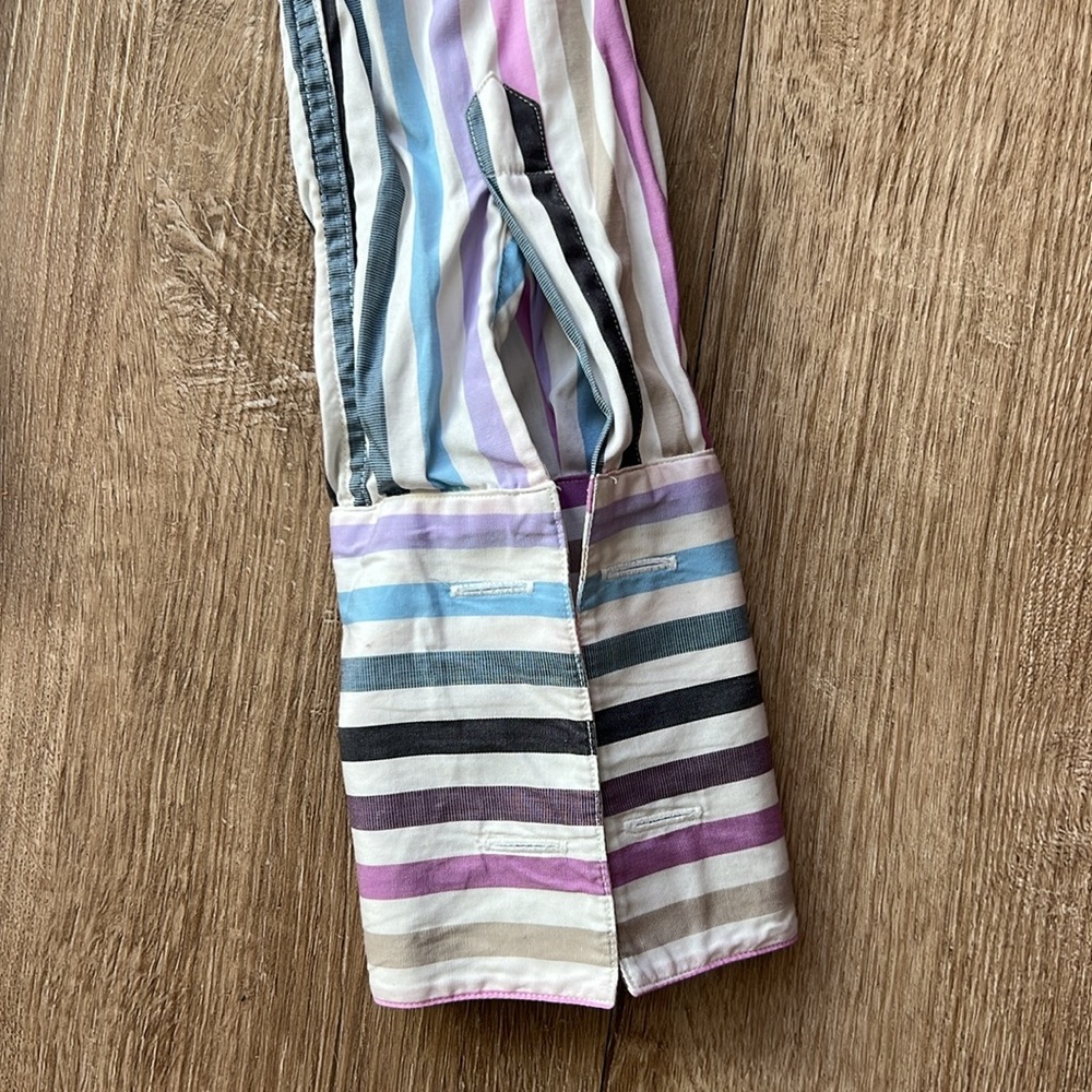 Thomas Pink Women’s Long Sleeve Striped Multicolor Button Down Top Size: 8 - Picture 14 of 17